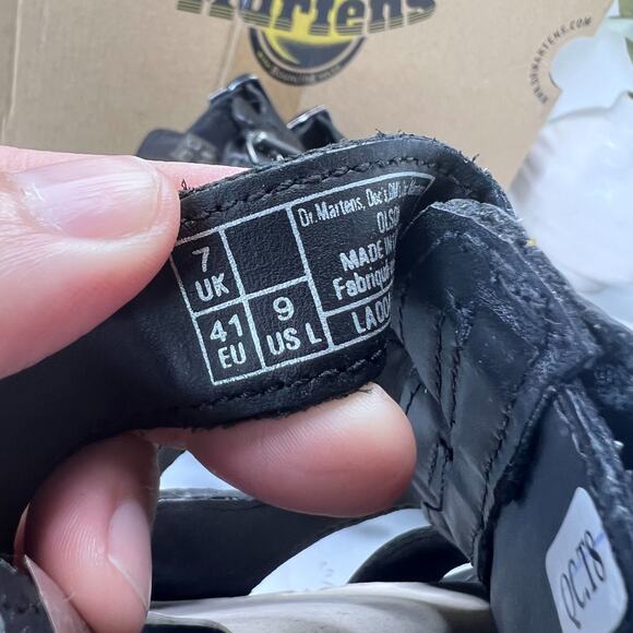 Dr Martens Olson Milled Nappa Platform Zip Up Gladiator Sandals Black Women's 9 - Picture 11 of 12